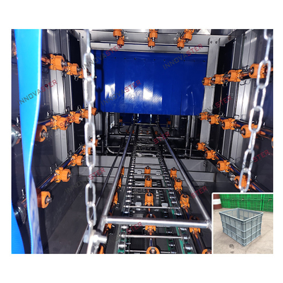 215 KG plata industrial de plástico de la canasta de la bandeja de paletas de lavar el túnel máquina para la limpieza