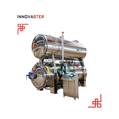 Autoclave horizontal industrial de precalentamiento por vapor medio para el procesamiento de bolsas de retorte