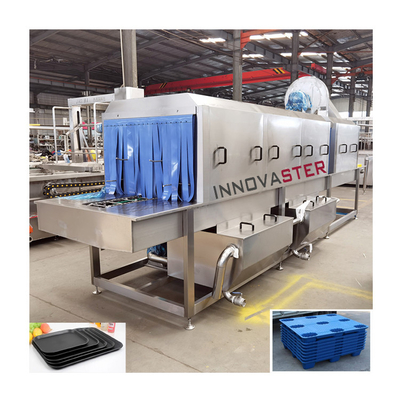 Máquina de limpieza a alta presión para bandejas, cajas y contenedores con boquillas de sujeción CW-03