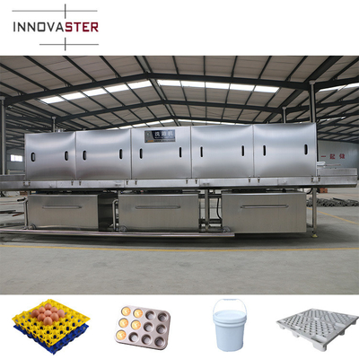 Máquina de limpieza a alta presión para bandejas, cajas y contenedores con boquillas de sujeción CW-03