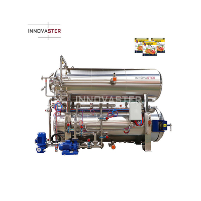 Sistema de autoclave 3P de esterilizador de baño de agua para la máquina de retorte de atún de tomate de lata de pescado