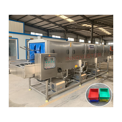 Cesto de plástico industrial de plata contenedor bandeja de huevo máquina de lavar caja lavadora 215 KG