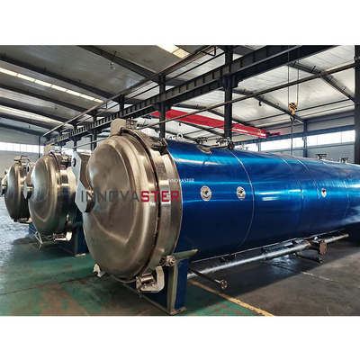 Esterilización física de 1 kW Autoclave giratorio grande para plantas de procesamiento de leche en botellas de vidrio
