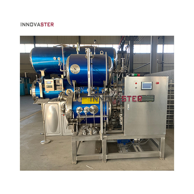 Autoclave de recipiente a presión cilíndrico para la esterilización de productos cárnicos de gran envase