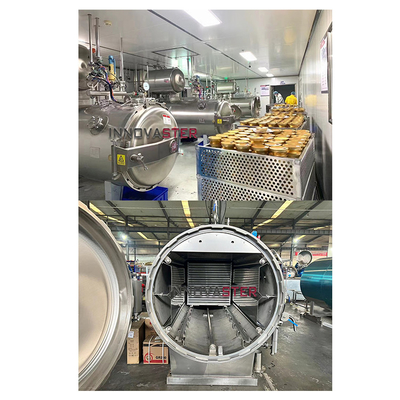 Bolsa auxiliar de la caldera alimento para mascotas esterilización a alta temperatura esterilizador autoclave retort 1100 * 1200 * 1500MM
