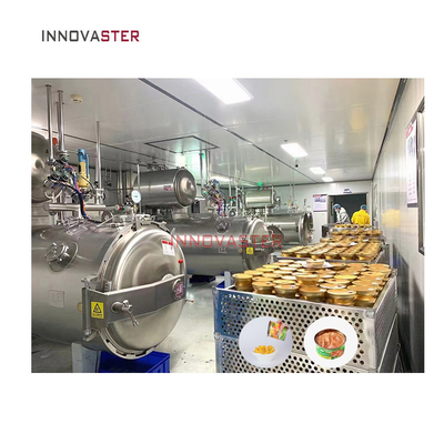 Autoclave de retorte de vapor industrial para la esterilización de frascos de vidrio en plantas de fabricación