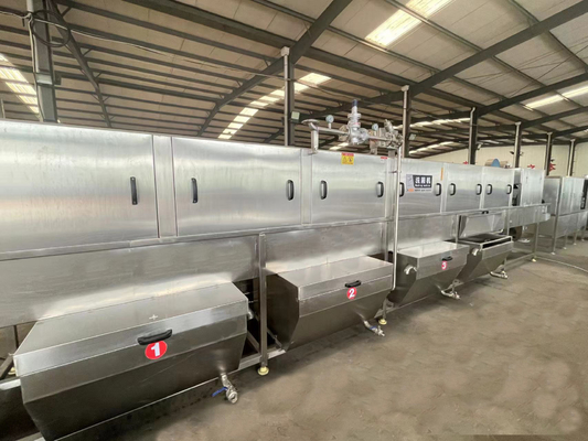 Máquina de lavado industrial totalmente automática para limpieza rápida y rápida de bandejas de plástico SUS