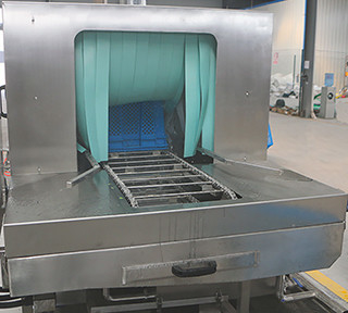 Máquina de lavado industrial totalmente automática para limpieza rápida y rápida de bandejas de plástico SUS