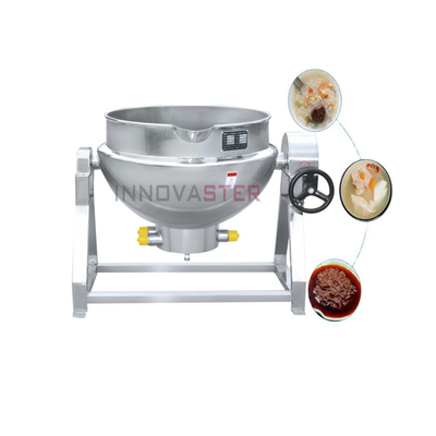 Cacerola con chaleco para hervir y mezclar 600L de mermelada de fresa