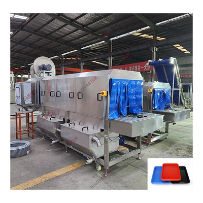 Capacidad de peso de 600 kg Máquina de lavado de contenedores hecha a medida para limpieza de contenedores