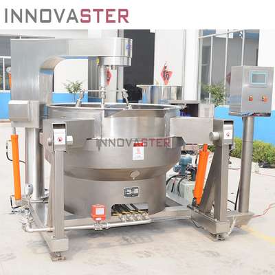 Máquina de procesamiento de alimentos planetarios de inclinación automática con agitador y sistema de calefacción