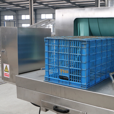 Lavadora de paletas SUS304 de acero inoxidable Lavadora de cajas comerciales Lavadora automática