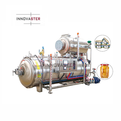 Autoclave automática de rociado de vapor automático horizontal para procesamiento de alimentos