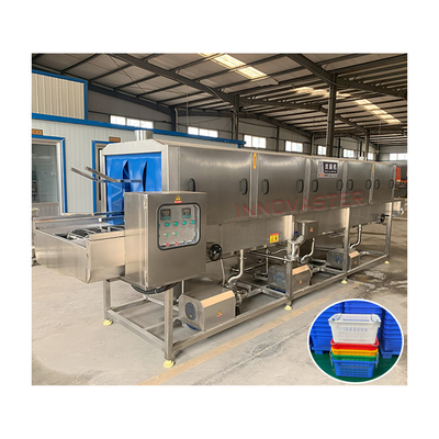 Máquina de lavado de paletas versátil para cajas/cestas/cajas/paquetes con rejas 6000*2800*2200