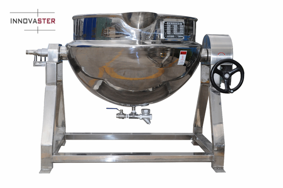 Cocina a vapor caldera con chaleco con agitador estructura principal sistema de inclinación piernas de cocción