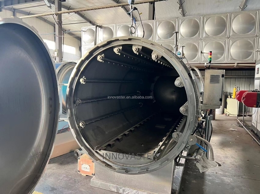 Calderas auxiliares de vapor de agua horizontal pulverización de salchicha bolsa botella líquida máquina de retorte 1100 * 1200 * 1500MM