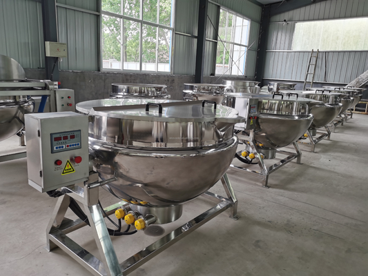 Acero inoxidable 304 caldera de calefacción eléctrica con chaleco para salsa de caramelo de pasta de frijoles rojos