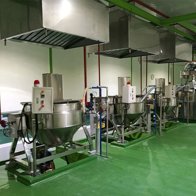 Calentamiento por aceite Automático de gas industrial de cocción de chaleco con chaleco de acero inoxidable 304