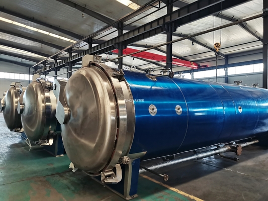Máquina de retorte de lotes multifuncional totalmente automática para esterilización por inmersión en agua