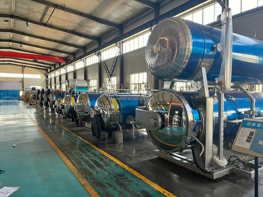 Máquina de retorte de lotes multifuncional totalmente automática para esterilización por inmersión en agua