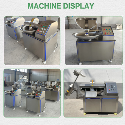 Máquina de corte de cuenco de carne industrial de 40L con cuchillas y cuenco de acero inoxidable SUS304