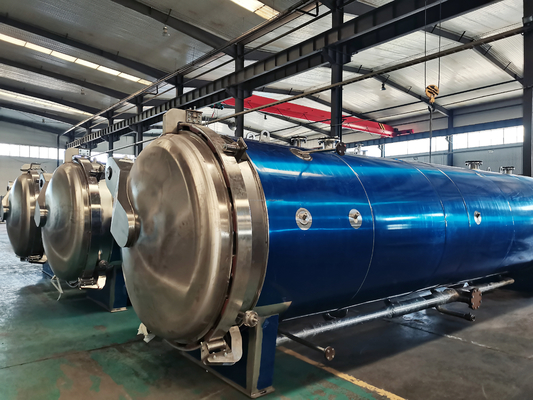 Máquina de retorte de autoclave de envasado industrial de tensión 3P con operación automática por lotes