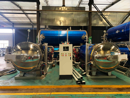 1100*1200*1500MM Retorta de inmersión en agua de doble capa para bolsas/latas de frutas y verduras