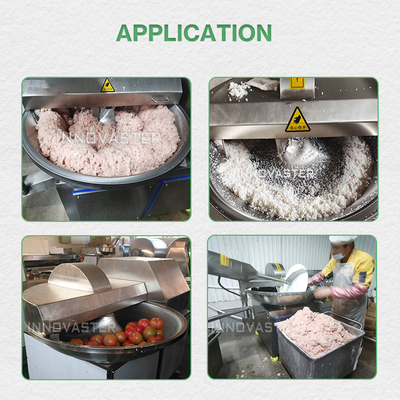 Procesamiento de carne Máquina de corte de plato de carne industrial para salchicha vegetal automática de 5kw