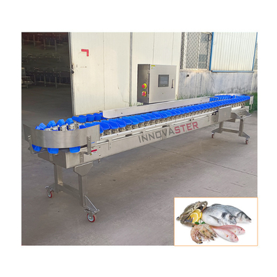 Máquina inteligente para clasificar el peso de los mariscos de cangrejo de camarón con equipo de la industria alimentaria de 2500W