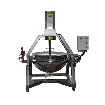 Cacerola de chaqueta semiautomática con mezclador 615KG para procesamiento de verduras y preparación de sopa