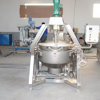 615KG Cacerola semiautomática con chaleco con agitador para mezcladora para la producción a gran escala