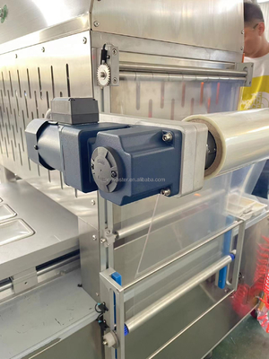 Máquina de embalaje de atmósfera modificada para bocadillos frágiles con accionamiento eléctrico y bebidas