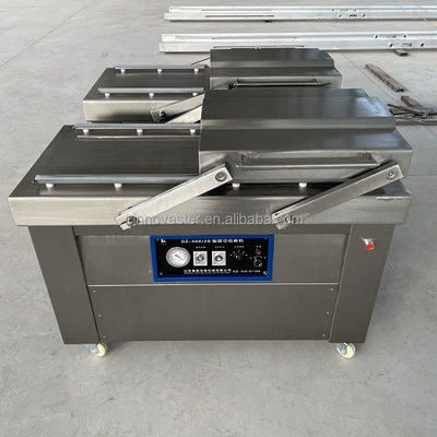 Velocidad de la cámara de doble ranura sellador de la carne de vacío máquina de embalaje automática de verduras
