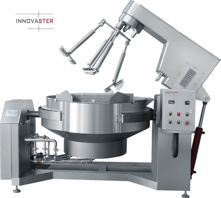 Máquina de fabricación de salsa industrial de capacidad personalizada con agitador múltiple y calefacción por gas