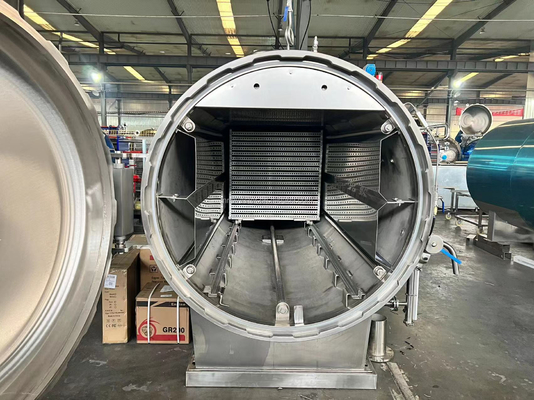Máquina de autoclave de esterilización de cangrejo con retorte de aire de vapor automático completo multifuncional