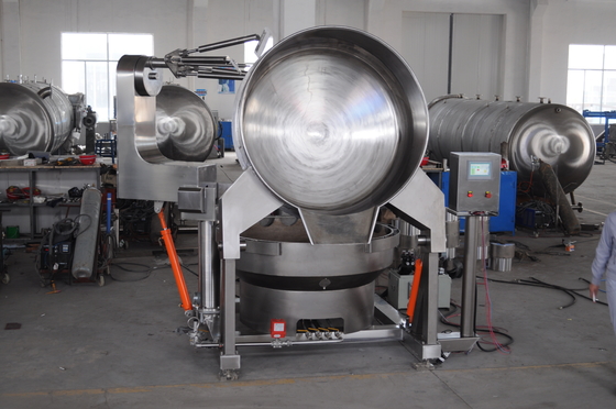 Acero inoxidable 304 Calderón de cocción con chaleco multi-agitado de calefacción automática por gas