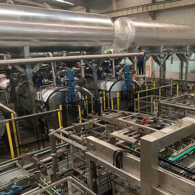 Retort Shuttle Automático botella de leche cargadora y descargadora de la máquina para autoclave cesta