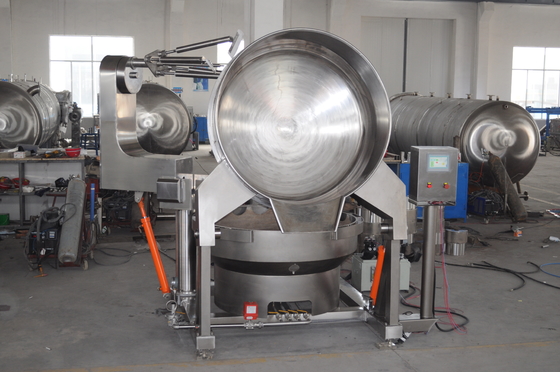Acero inoxidable 304 Calderón de cocción con chaleco multi-agitado de calefacción automática por gas