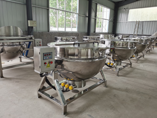 100 kg-1000 kg Proceso de salsa de vapor/eléctrico/gás/electromagnético chaleco de cocción