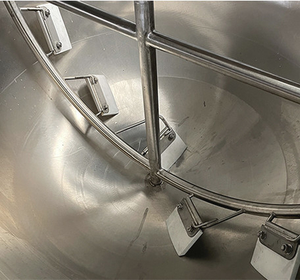 Chaqueta de alimentos y bebidas caldera de cocina con mezclador de agitador y acero inoxidable de 400 kg de peso