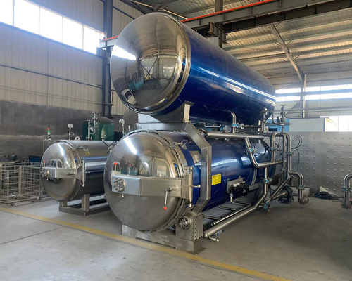 Compresor de aire de sabor de la carne automático de alimentos autoclave esterilizador máquina de retorte 1100 * 1200 * 1500MM