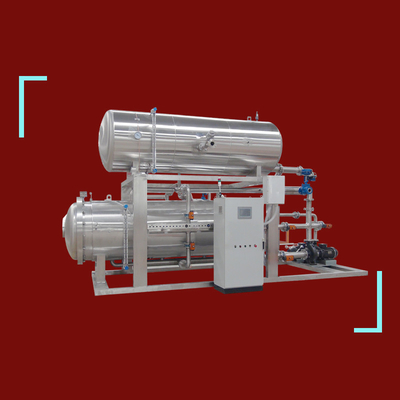 Esterilizador de autoclave de alimentos de doble puerta hecho de acero inoxidable 304 para la industria alimentaria