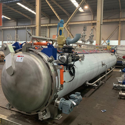 Esterilización física Autoclave horizontal de alimentos Esterilización por vapor Máquina de retroceso de cocina 1KW