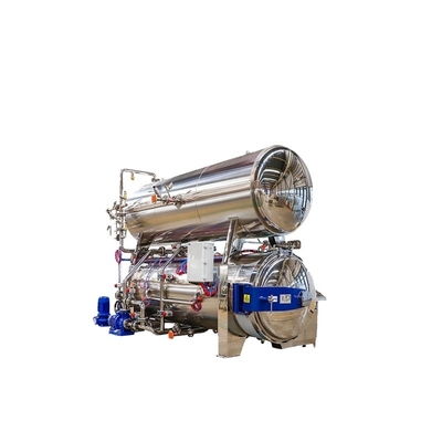 Máquina de esterilización de autoclave de 1 kW con inmersión en agua rotativa de leche condensada con 1
