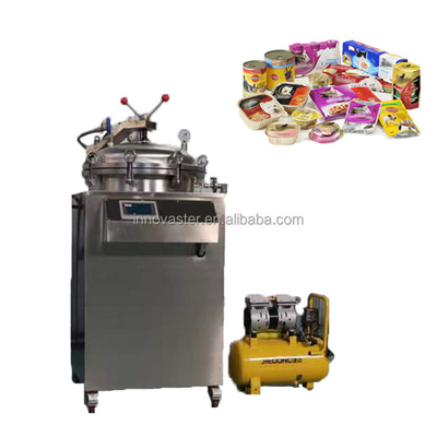 Retorte de vapor/electricidad vertical pequeño para alimentos enlatados 4.5-15kw Bebidas alimenticias