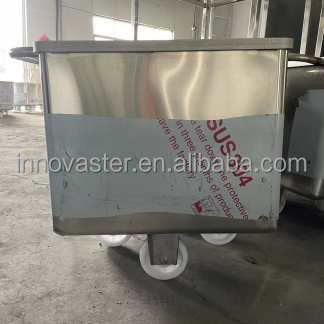 Carritos de transferencia de acero inoxidable 304 para la transferencia rápida y giratoria de materiales alimenticios