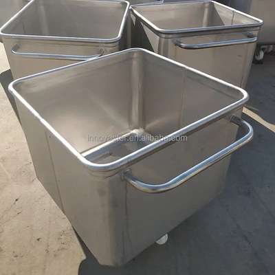 Carritos de transferencia de acero inoxidable 304 para la transferencia rápida y giratoria de materiales alimenticios