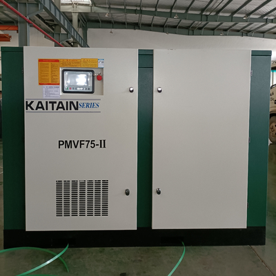 Lubricado por aire 75kw 100HP Inversor de imán permanente Compresor de aire de tornillo de dos etapas