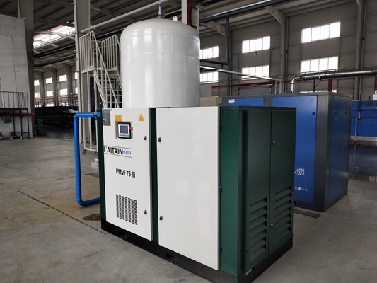 Lubricado por aire 75kw 100HP Inversor de imán permanente Compresor de aire de tornillo de dos etapas