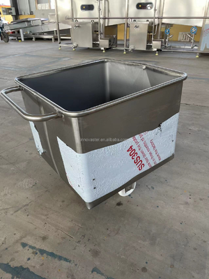 Trolley de elevación de acero inoxidable de rueda de goma silenciosa para carne, pescado, frutas y verduras